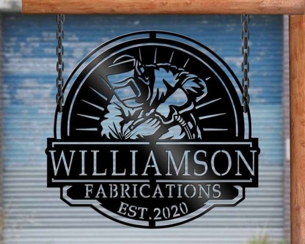 Customized Home Garage Welding Wall Art Business Name Sign Father’s Day Retirement Gift Custom Metal Sign