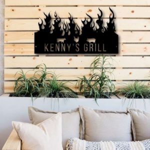 Customized Smokehouse BBQ Metal Sign Barbecue Sign Grill Sign Farmhouse Decor Home Outdoor Decoration Housewarming Gift 3