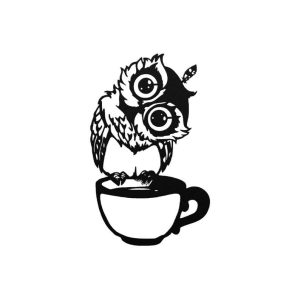 Cute Owl Coffee Bar Metal Sign Funny Gift for Coffee Lover Coffee Decoration for Kitchen Coffee Shop Wall Decor 2