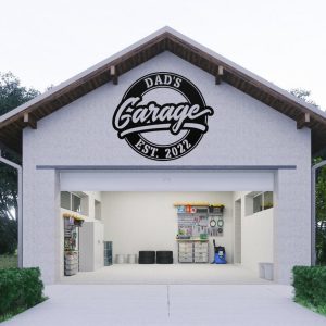 Dads Garage Sign Wall Decor Personalized Workshop Name Signs Man Cave Decor Fathers Day Gift 5