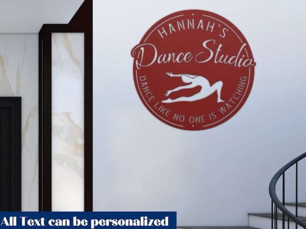 Dance Studio Personalized Metal Sign  Dance Like No One Is Watching Funny Sign Gift for Dancers or Ballerinas