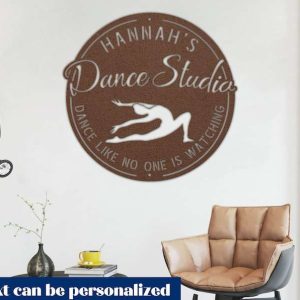 Dance Studio Personalized Metal Sign Dance Like No One Is Watching Funny Sign Gift for Dancers or Ballerinas 3