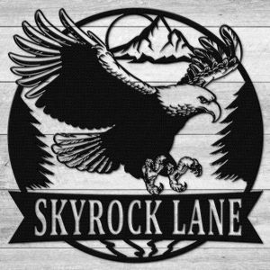 Eagle Sign Eagle Skyrock Lane Decor Eagle Lover Custom Metal Sign Interior Sculpture Eagle Sign 1