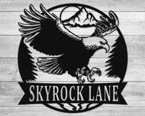 Eagle Sign Eagle Skyrock Lane Decor Eagle Lover Custom Metal Sign Interior Sculpture Eagle Sign