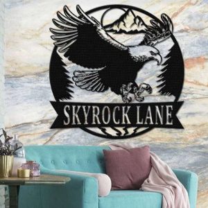 Eagle Sign Eagle Skyrock Lane Decor Eagle Lover Custom Metal Sign Interior Sculpture Eagle Sign 2