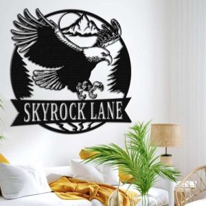 Eagle Sign Eagle Skyrock Lane Decor Eagle Lover Custom Metal Sign Interior Sculpture Eagle Sign