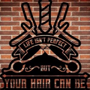 Funny Hair Salon Decor Life IsFunny Hair Salon Decor Life Isn’t Perfect But Your Hair Can Be Barber Shop Salon Decoration Custom Metal Signn’t Perfect But Your Hair Can Be Barber Shop Salon Decoration Custom Metal Sign