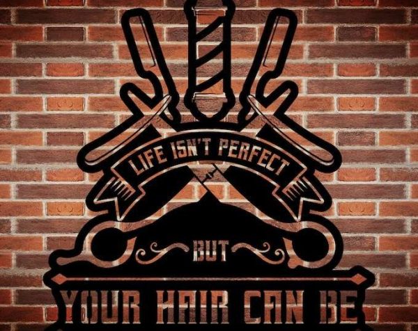 Funny Hair Salon Decor Life IsFunny Hair Salon Decor Life Isn’t Perfect But Your Hair Can Be Barber Shop Salon Decoration Custom Metal Signn’t Perfect But Your Hair Can Be Barber Shop Salon Decoration Custom Metal Sign