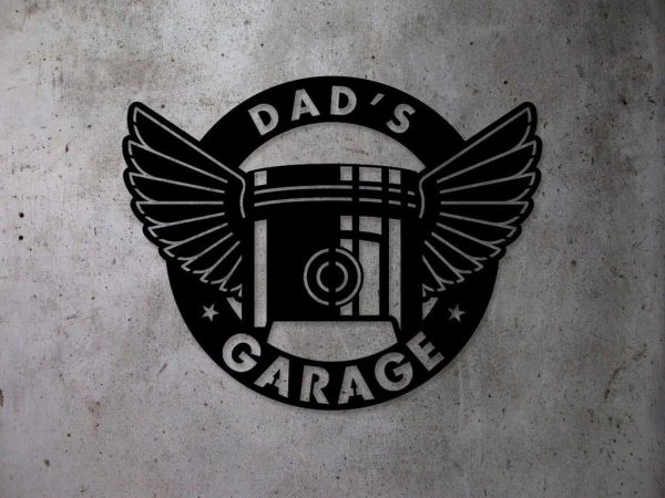 Garage Metal Sign Personalized Metal Name Signs Man Cave Decor Gift For Mechanic Dad