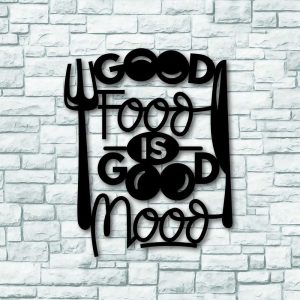 Good Food Is Good Mood Sign Kitchen Sign Kitchen Wall Decor Housewarming Gifts