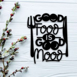 Good Food Is Good Mood Sign Kitchen Sign Kitchen Wall Decor Housewarming Gifts 2