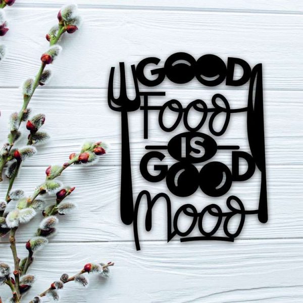 Good Food Is Good Mood Sign Kitchen Sign Kitchen Wall Decor Housewarming Gifts