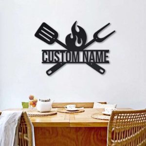 Grill Master Sign BBQ Sign Personalized Grilling Metal Sign BBQ Party Decor