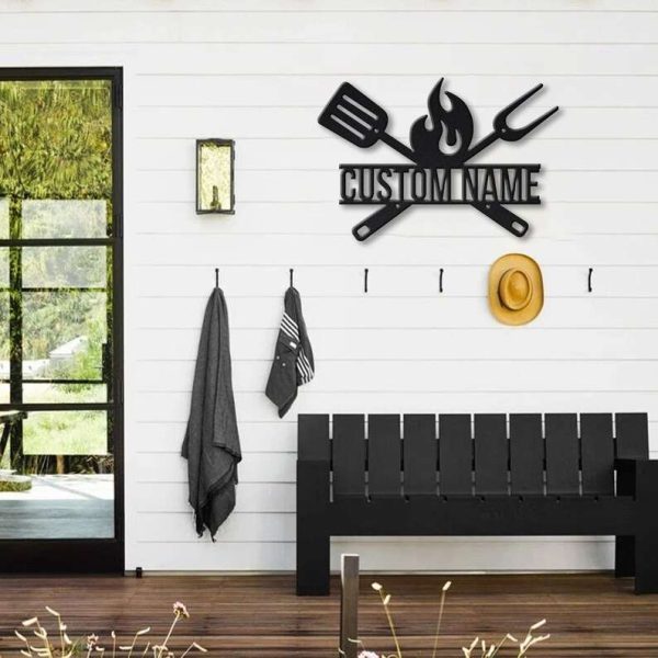 Grill Master Sign BBQ Sign Personalized Grilling Metal Sign BBQ Party Decor