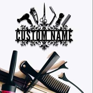 Hair Salon Barbershop Personalized Opening Ceremony Gift Custom Metal Sign 2