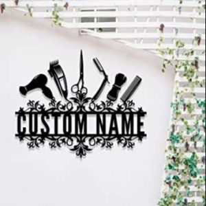 Hair Salon Barbershop Personalized Opening Ceremony Gift Custom Metal Sign