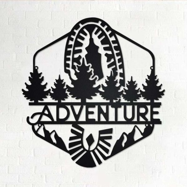 Hiking Adventure Hiking Boots Custom Metal Sign