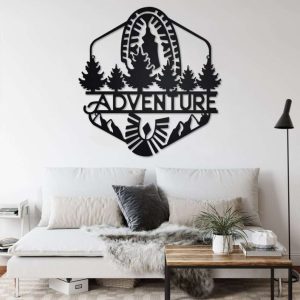 Hiking Adventure Hiking Boots Custom Metal Sign 2