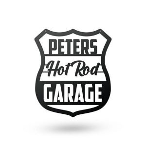 Hot Rod Garage Personalized Metal Name Signs Man Cave Decor Gift For Mechanic Dad 1