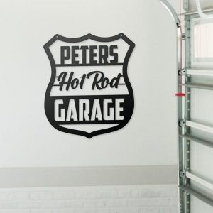 Hot Rod Garage Personalized Metal Name Signs Man Cave Decor Gift For Mechanic Dad 2