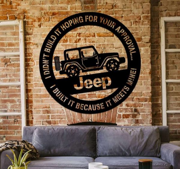 I Built It Jeep Sign Jeep Driver Gifts Man Cave Decor Birthday Gifts for Men Fathers Day Gifts