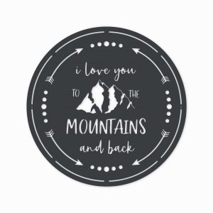 I Love You to the Mountain and Back Funny Camping Quote Couple Camping Gift Custom Metal Sign