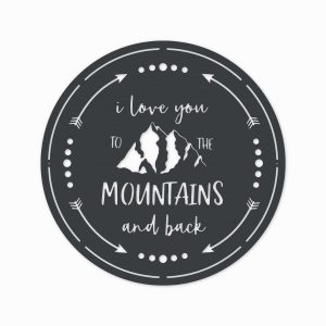 I Love You to the Mountain and Back Funny Camping Quote Couple Camping Gift Custom Metal Sign 1