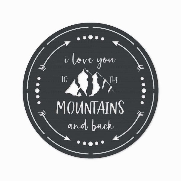 I Love You to the Mountain and Back Funny Camping Quote Couple Camping Gift Custom Metal Sign