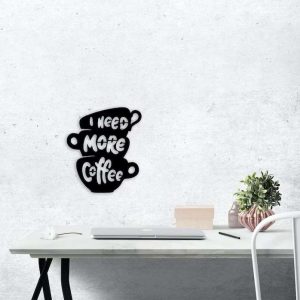 I Need More Coffee Metal Home Decor Motivational Wall Decor For Office Coffee Bar Sign Coffee Shop Decor Home Kitchen