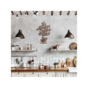 Its Always Coffee Time Coffee Bar Sign Metal Wall Art Rustic Home Bar Coffee Shop Decor Coffee Decoration for Kitchen 2