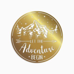 Let the Adventure Begin Funny Camping Quote Custom Metal Sign 3