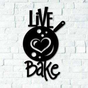 Live Love Bake Kitchen Sign Kitchen Decor Cooking Gifts Mom Gifts