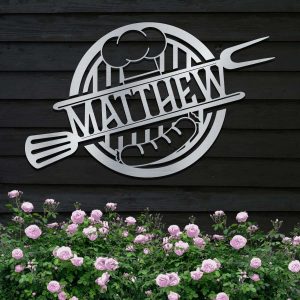 Metal Grill Sign Customized for You Perfect for Home Decor and Grilling Enthusiasts Ideal Housewarming Gift 2