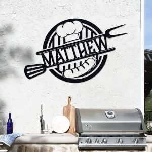 Metal Grill Sign Customized for You Perfect for Home Decor and Grilling Enthusiasts Ideal Housewarming Gift 3