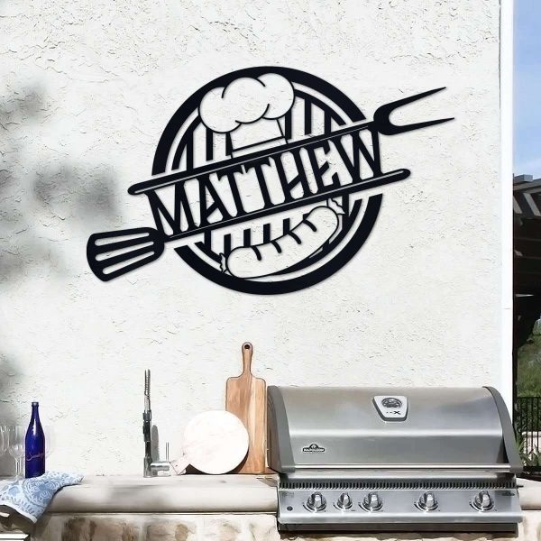 Metal Grill Sign Customized for You Perfect for Home Decor and Grilling Enthusiasts Ideal Housewarming Gift