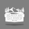 Moutain Adventure Monogram House Number Address Plaque Custom Metal Sign Cabin Decor 3