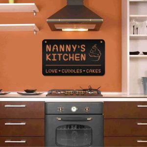 Nanny’s Kitchen Love Cuddles Cakes Sign Nanny’s Kitchen Sign Kitchen Decor Mom Gifts