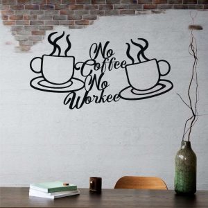 No Coffee No Workee Quote Coffee Station Sign Coffee Shop Decor Coffee Bar Sign Home Office Decoration 1