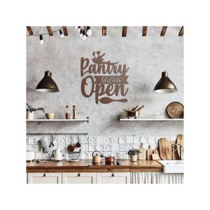 Pantry Door Sign Pantry Always Open Funny Quote Kitchen Dining Room Restaurant Decor Custom Metal Sign 3