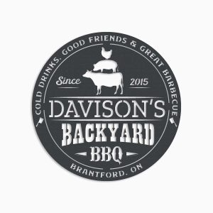 Peronalized Backyard Bar And Grill Sign BBQ Sign Barbecue Enthusiast Sign Outdoor Backyard Decor