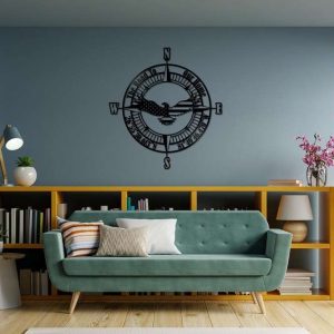 Personalized American Eagle Sign Compass Custom Metal Sign Housewarming Gift Wedding Gift 8