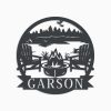 Personalized Around the Campfire Firepit Patio Decor Custom Metal Sign 1
