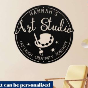 Personalized Art Studio Metal Sign Sewing Room Decor Crafting Room Sign Tailor Shop Sign Housewarming Gifts