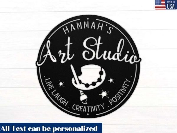 Personalized Art Studio Metal Sign Sewing Room Decor Crafting Room Sign Tailor Shop Sign Housewarming Gifts