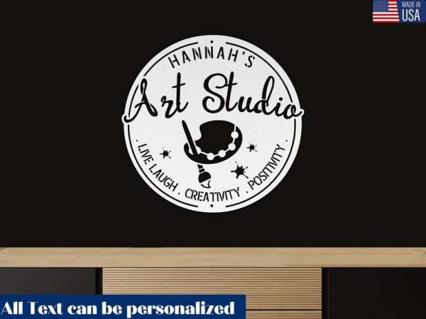 Personalized Art Studio Metal Sign Sewing Room Decor Crafting Room Sign Tailor Shop Sign Housewarming Gifts