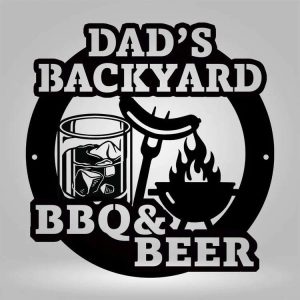 Personalized BBQ And Beer Sign Beer Lover Gifts Grill Sign Outdoor Backyard Decor Dad Gifts 2