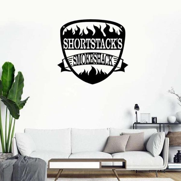 Personalized BBQ Sign Grill Sign Smoke Shack Sign Smokehouse Decor Home Outdoor Kitchen Backyard Decoration Gifts For Dad