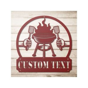 Personalized BBQ Sign Grilling Gifts Bar And Grill Sign Home Outdoor Patio Decor Gifts For Dad 1