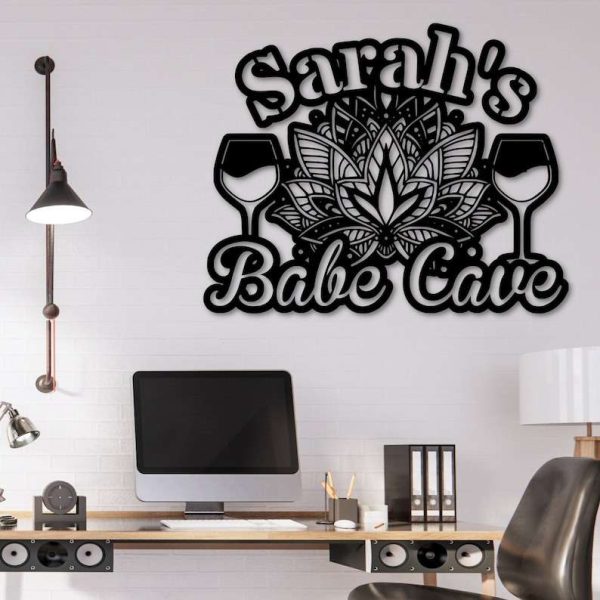 Personalized Babe Cave Sign She Shed Custom Metal Signs Housewarming Gifts