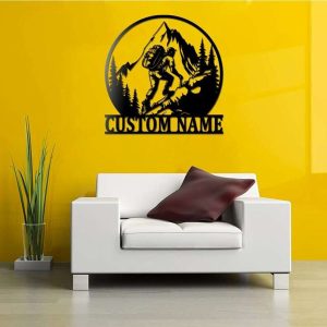 Personalized Backpacking Hiking Male Mountain Custom Metal Sign